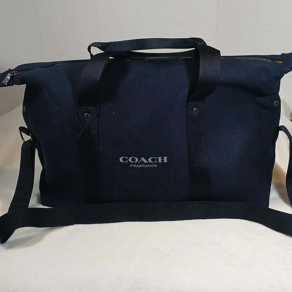 Coach Fragrance Weekender Navy Duffel Bag Unisex